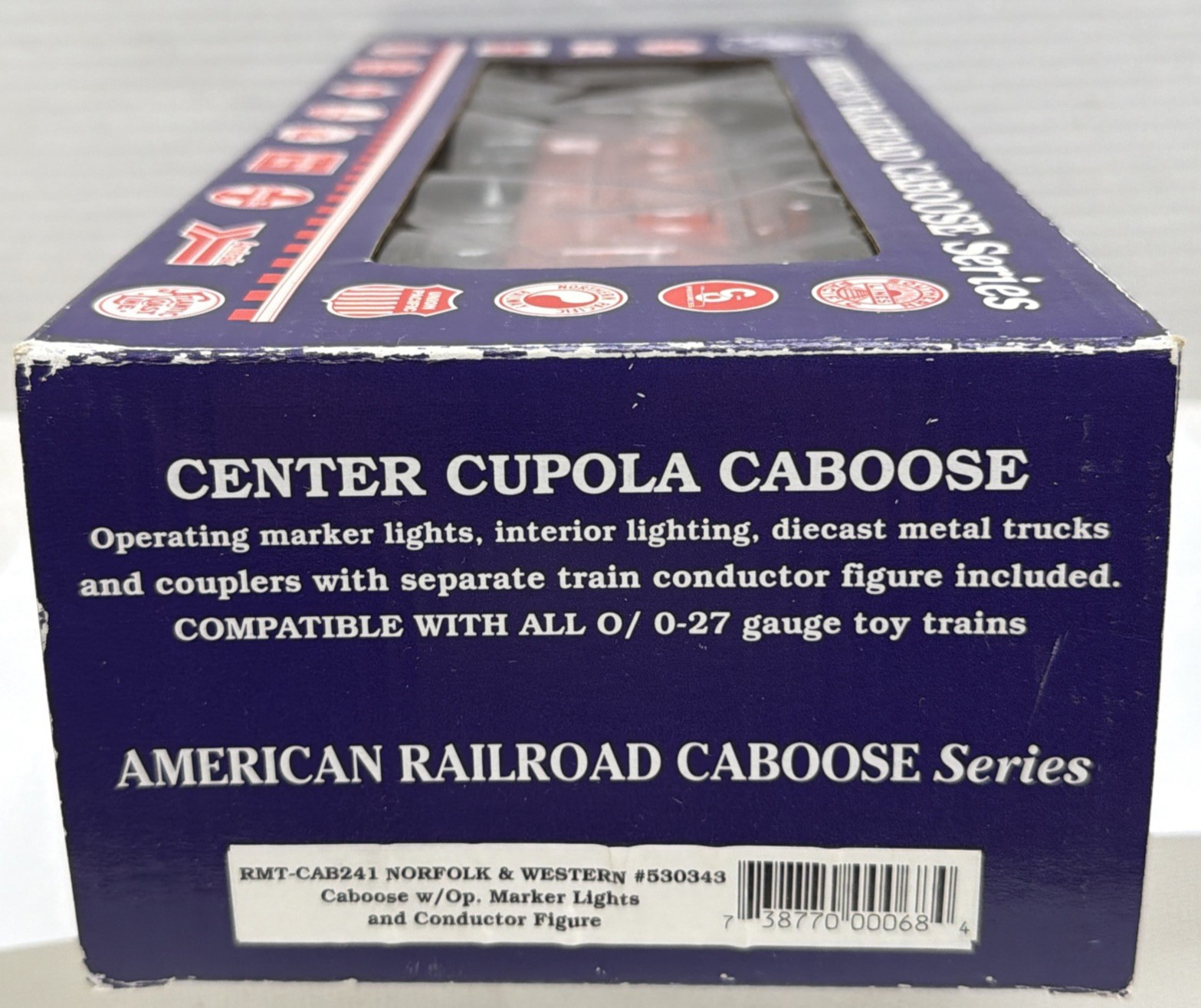RMT-CAB241 WESTERN MARYLAND #530343 CABOOSE W/OP. MARKER LIGHTS&CONDUCTOR FIGURE