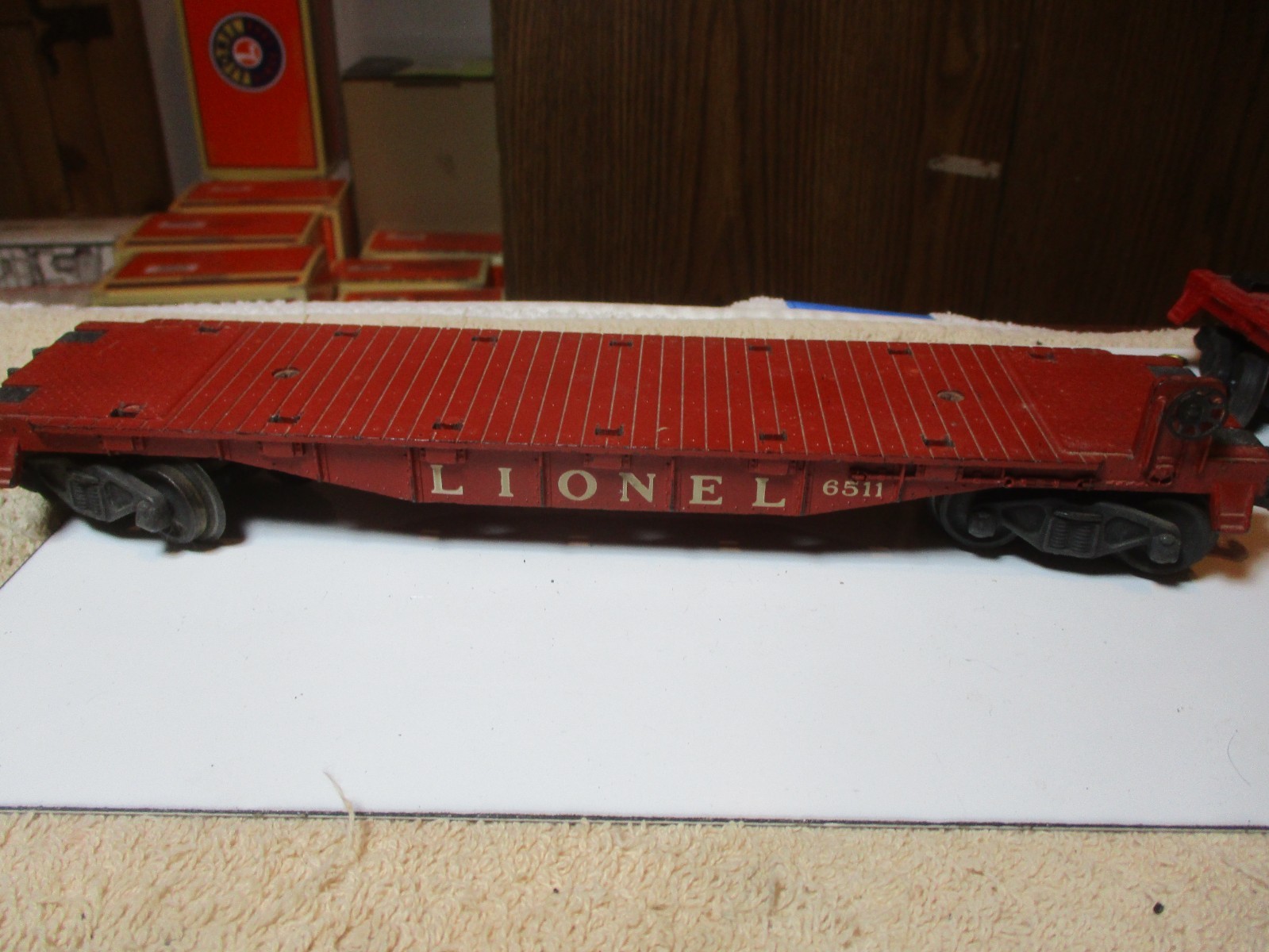 Postwar Lionel No. 6511 Heavy-Duty Flat Car (No Load) 1953-56 Lionel #3460