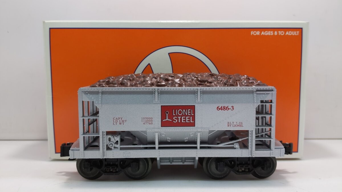 Lionel 6-51502 O Gauge 6486-3 Lionel Steel Die-cast Ore Car NIB