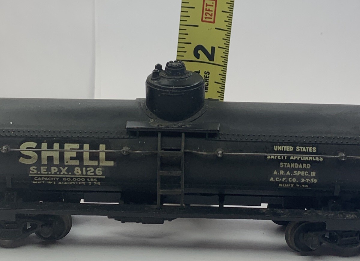 Lionel Prewar 0015 3 Rail Super Detail Black Shell Tanker 1938-1942 SEPX 8126