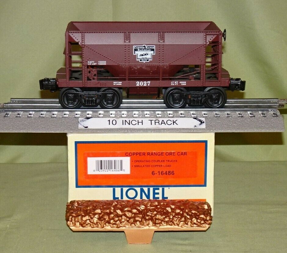 Lionel 16486 Copper Range # 2027 Brown Ore Car w/ Remv Ore Load O/027 ga 2005