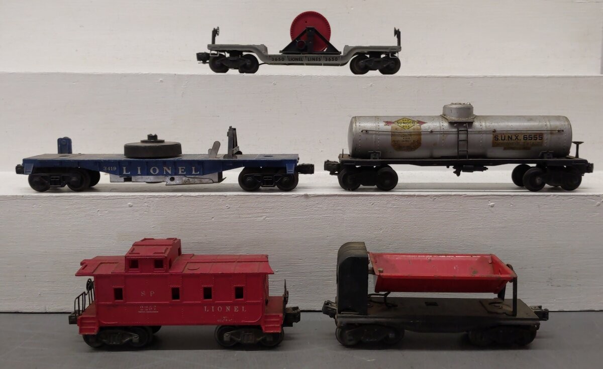 Lionel Vintage O Freight Cars: 3659, 3650, 2257, 3419, 2955 [5]