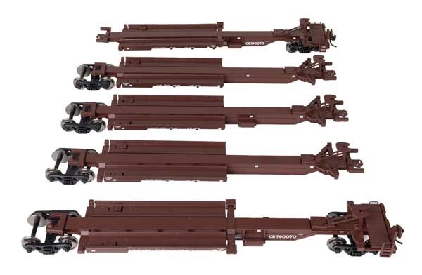 Walthers 910-5266 5-Unit 48′ Spine Car Conrail #790070 HO Scale Squeaky’s Trains