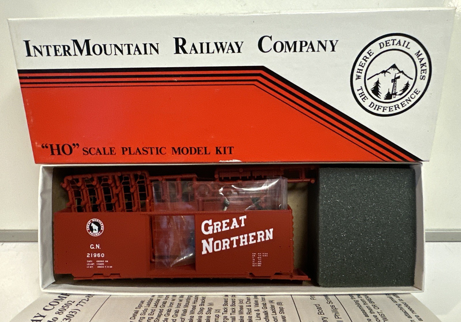 Intermountain HO Scale Great Northern Express Station Red PS-1 Box Car Kit 21960