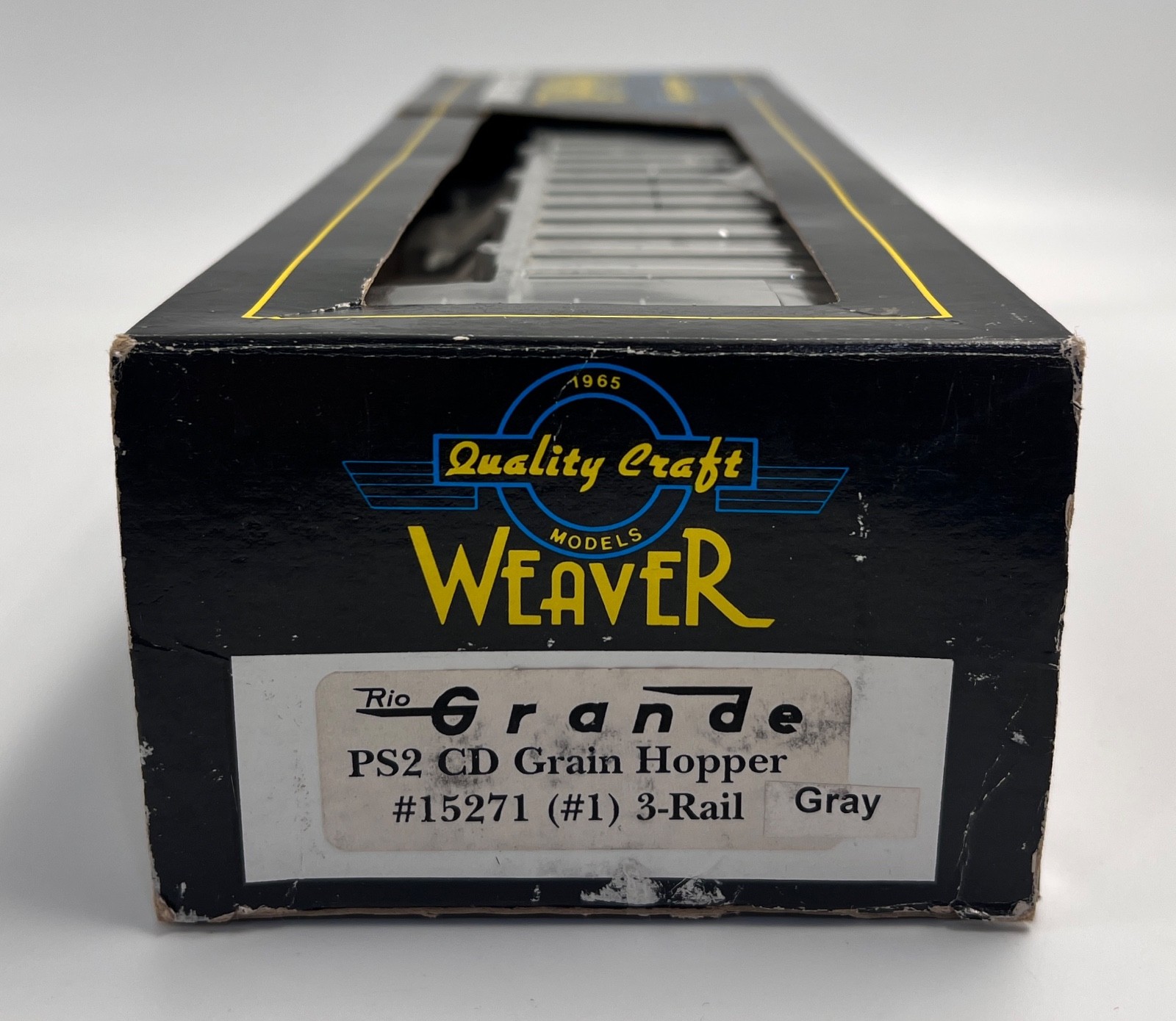 WEAVER RIO GRANDE PS2 CD GRAIN HOPPER CAR 15271 O SCALE 3 RAIL GRAY