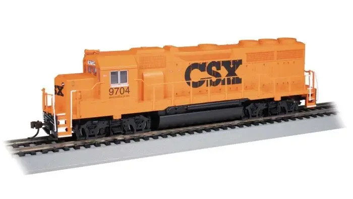 EMD GP40 – Standard DC — CSX #9704 (MOW Scheme, orange, black)