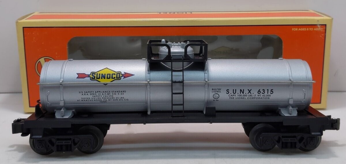 Lionel 6-16150 O Gauge Sunoco Single Dome Tank Car #6315 LN/Box