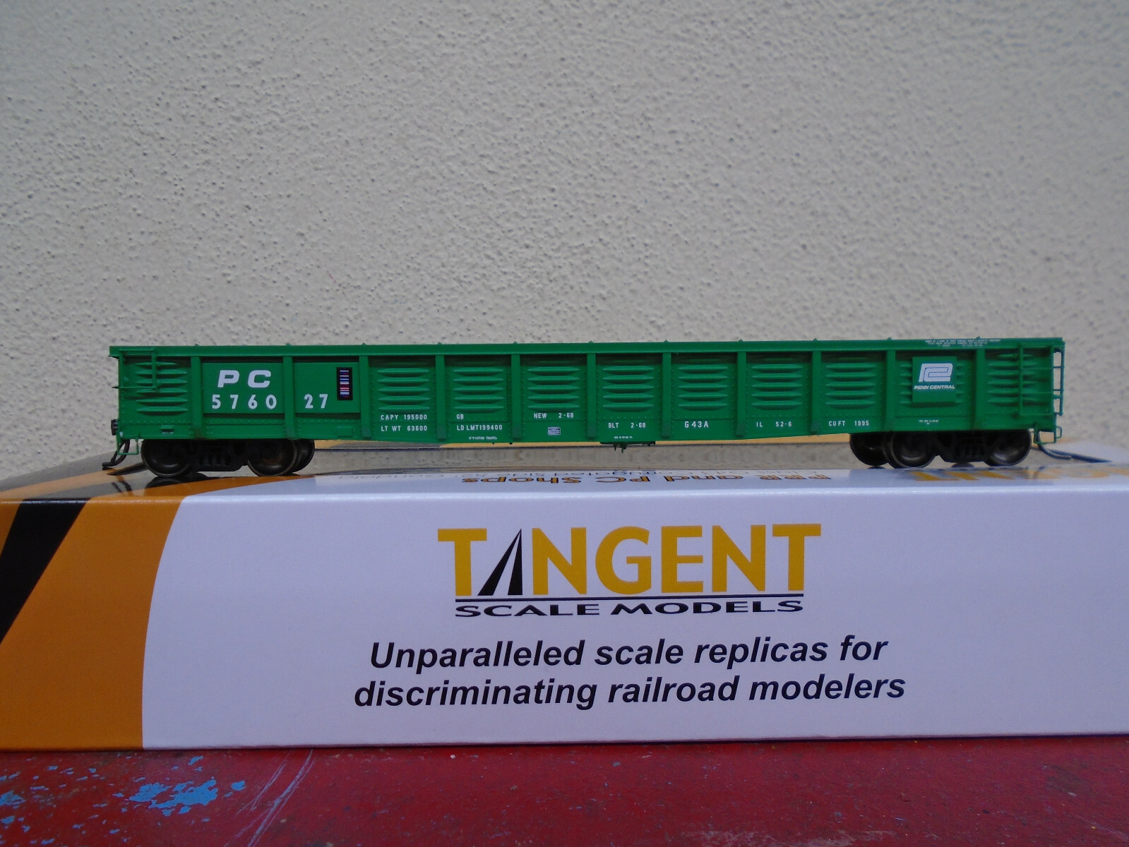 Tangent Penn Central Class G43A 52′ Gondola 17018 PRR PC Shops Delivery HO Scale