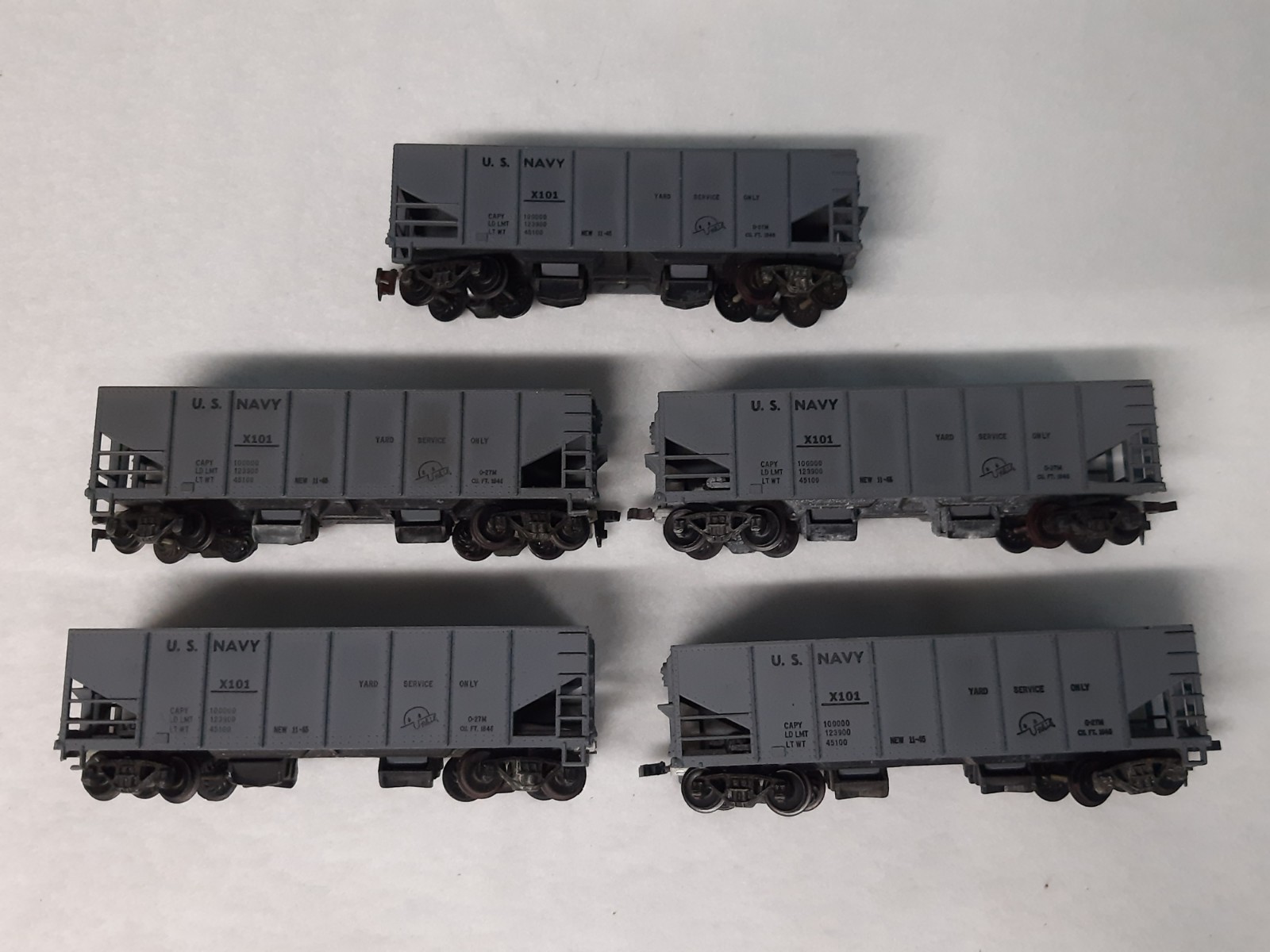 Mantua Tyco HO Operating Hoppers US Navy Used Broken Step Couplers Lot Of 5