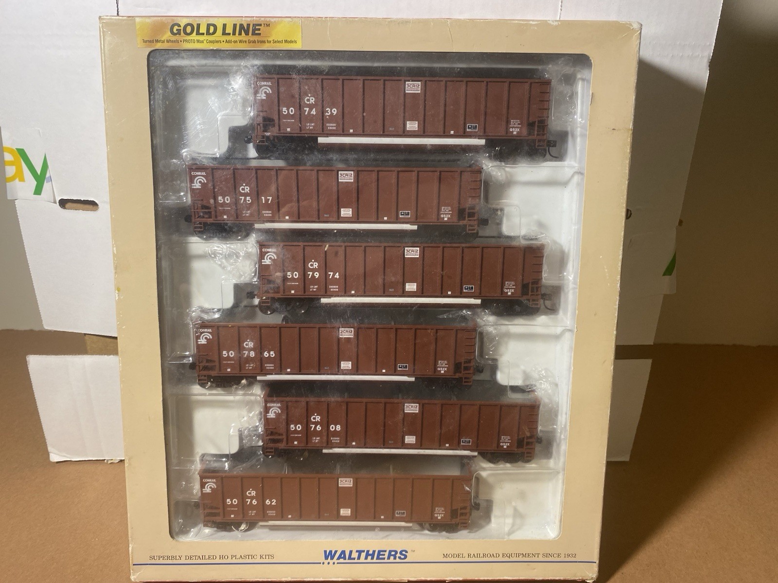 Walthers GOLDLINE 932-40407 Conrail Bethgon Coal Cars – Set Of 6 – New In Box