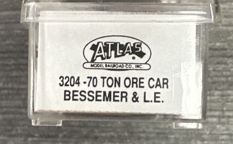 Atlas N Scale RTR #3204 70 Ton Ore Car Bessemer & L.E. NIB