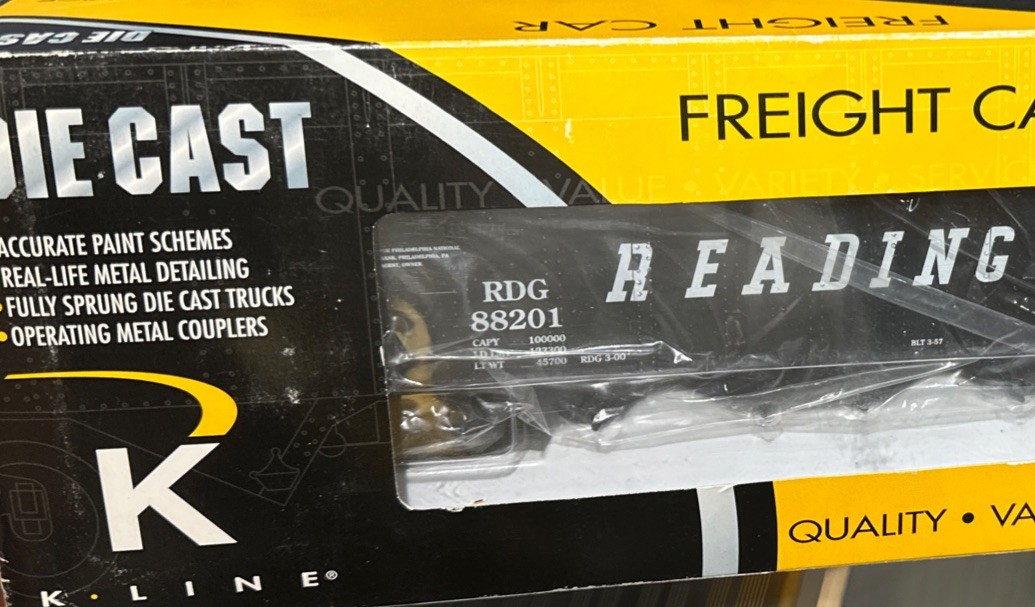 K-Line K623-1936 DIE-CAST READING Classic Hopper w/Coal Load O-Scale #88201
