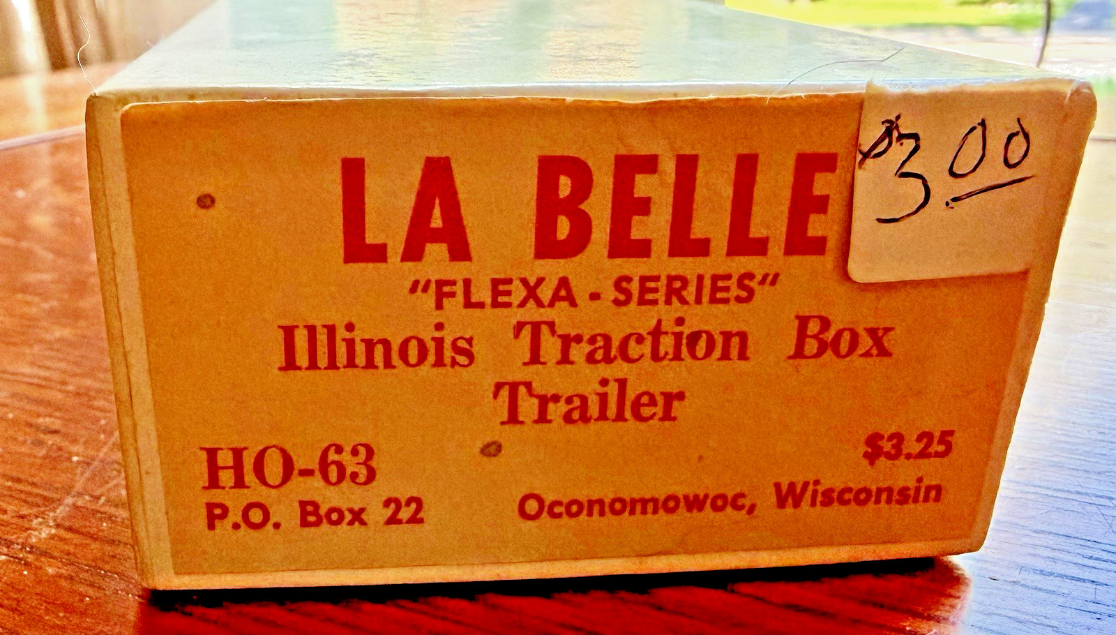 La Belle Illinois Traction Box Trailer Kit HO-63, HO Scale