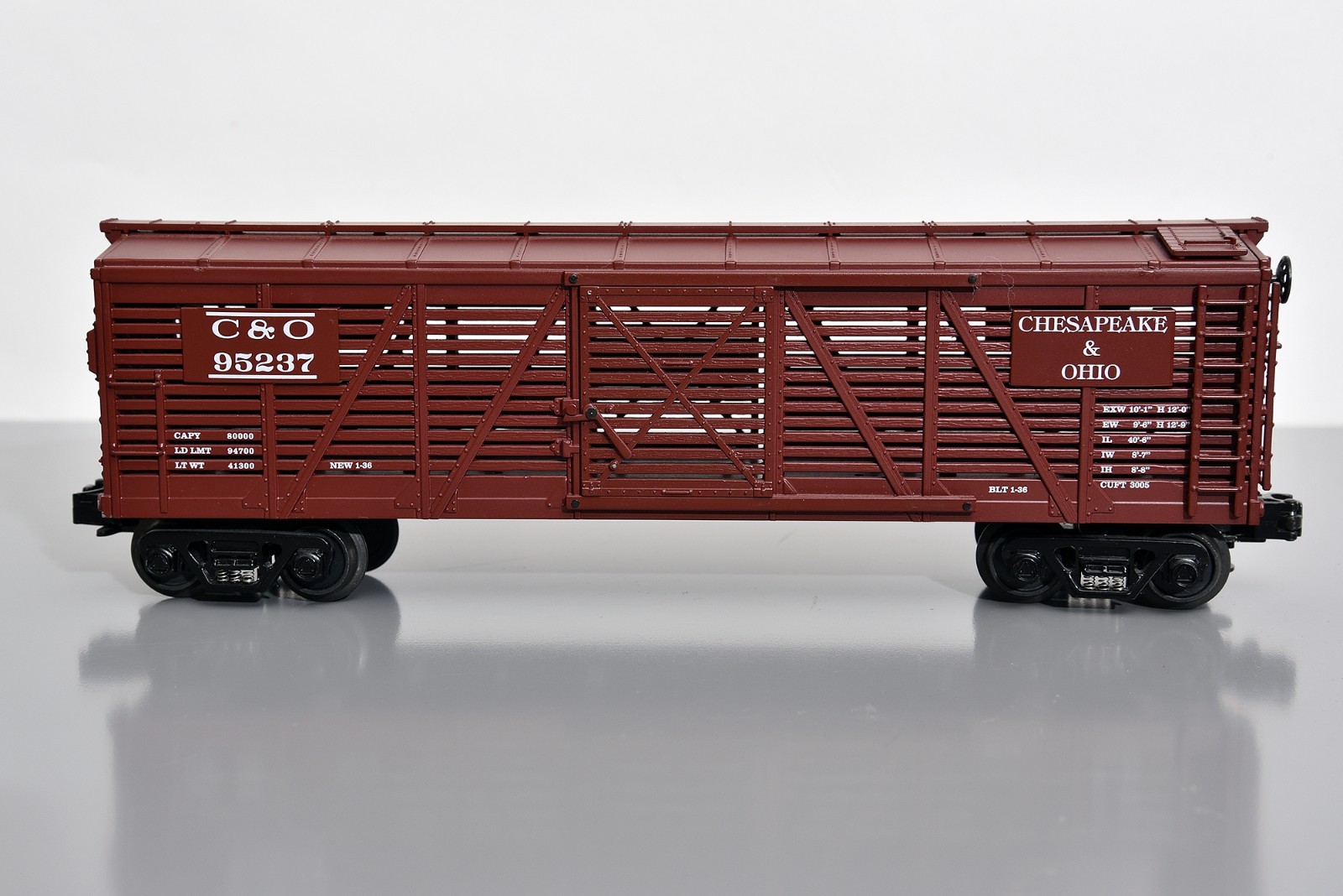 MTH Rail King 30-8701 Chesapeake & Ohio Die-cast Stock Car OB EX++ HTF