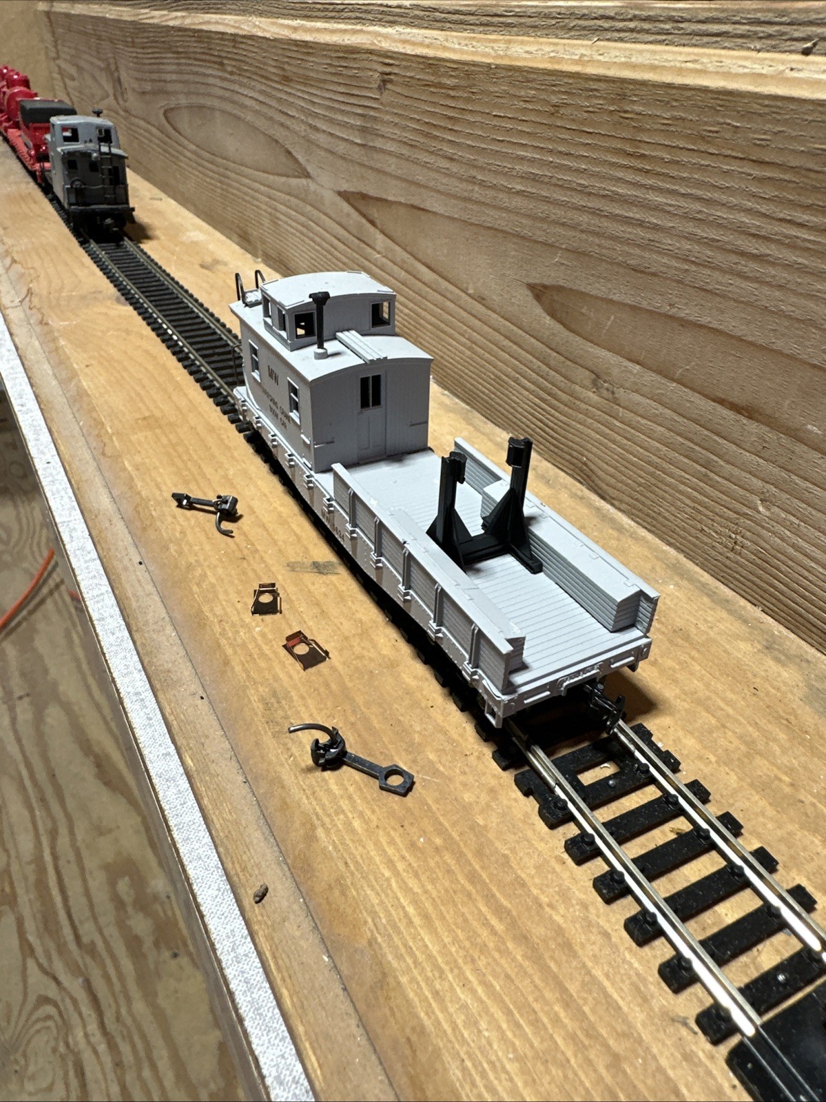 Athearn #1281 Used HO Scale MOW Crane Tender Work Caboose MW 5634