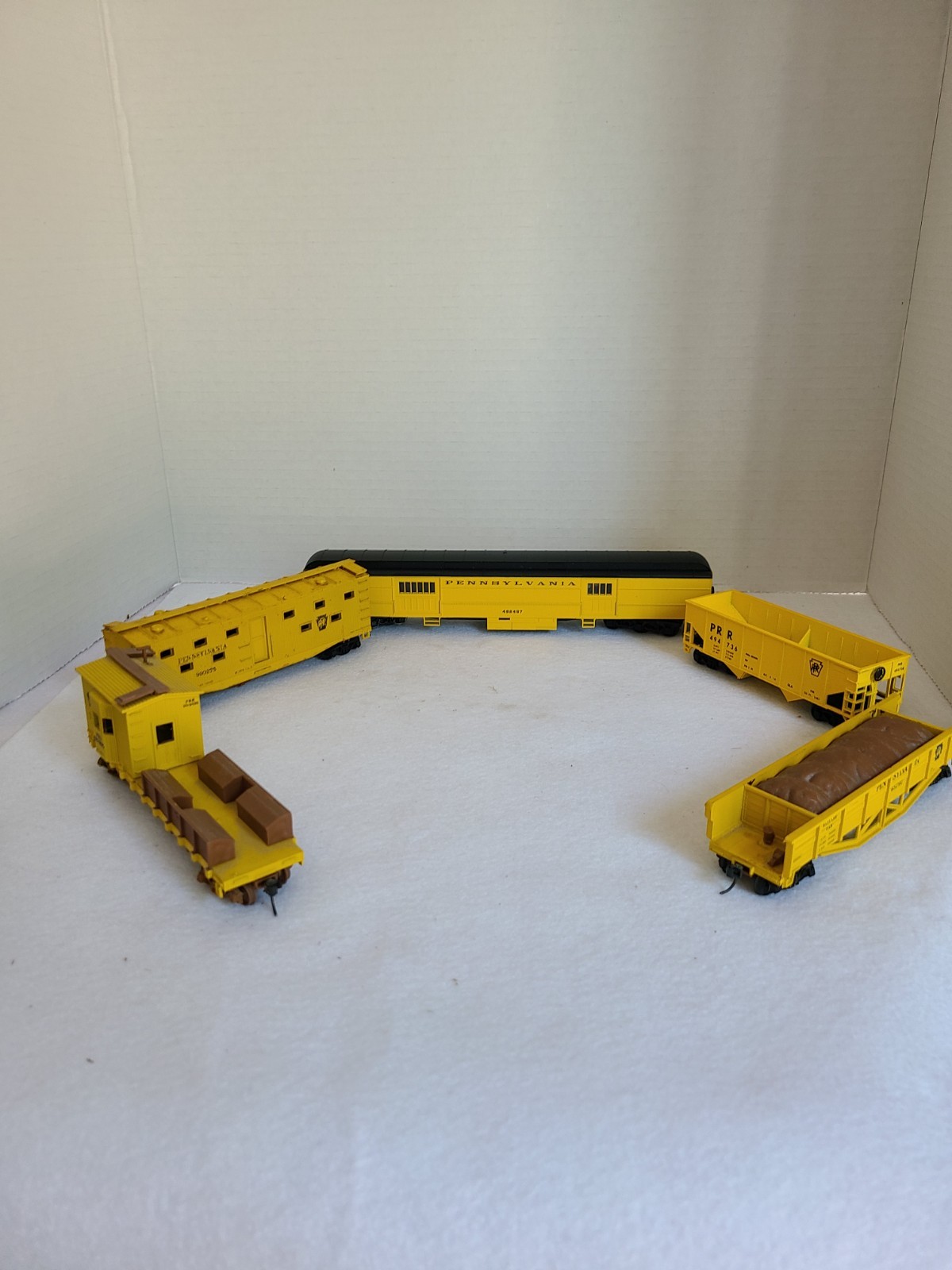 ATHEARN HO SCALE PRR 5 PC MOW SET (NEW & USED)
