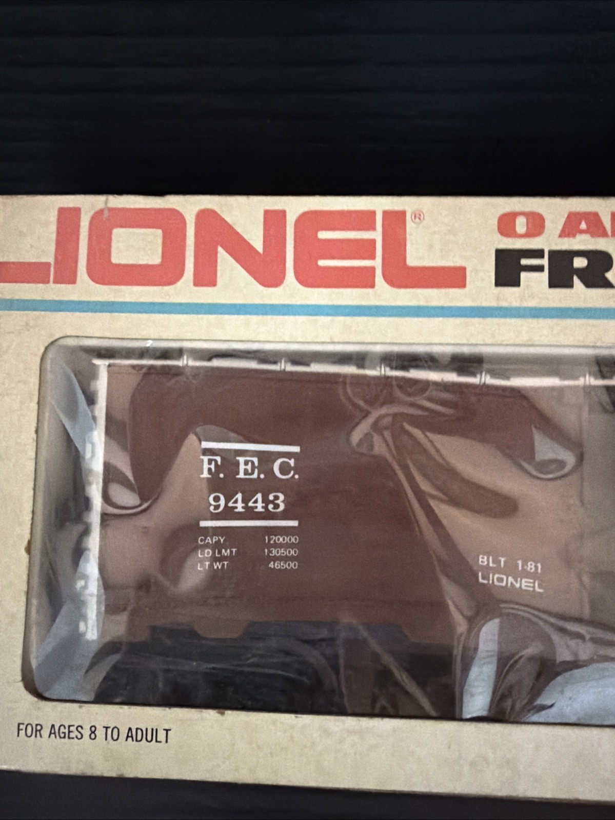 Lionel East Coast Railway Box Car 6-9443 Box Car As Is