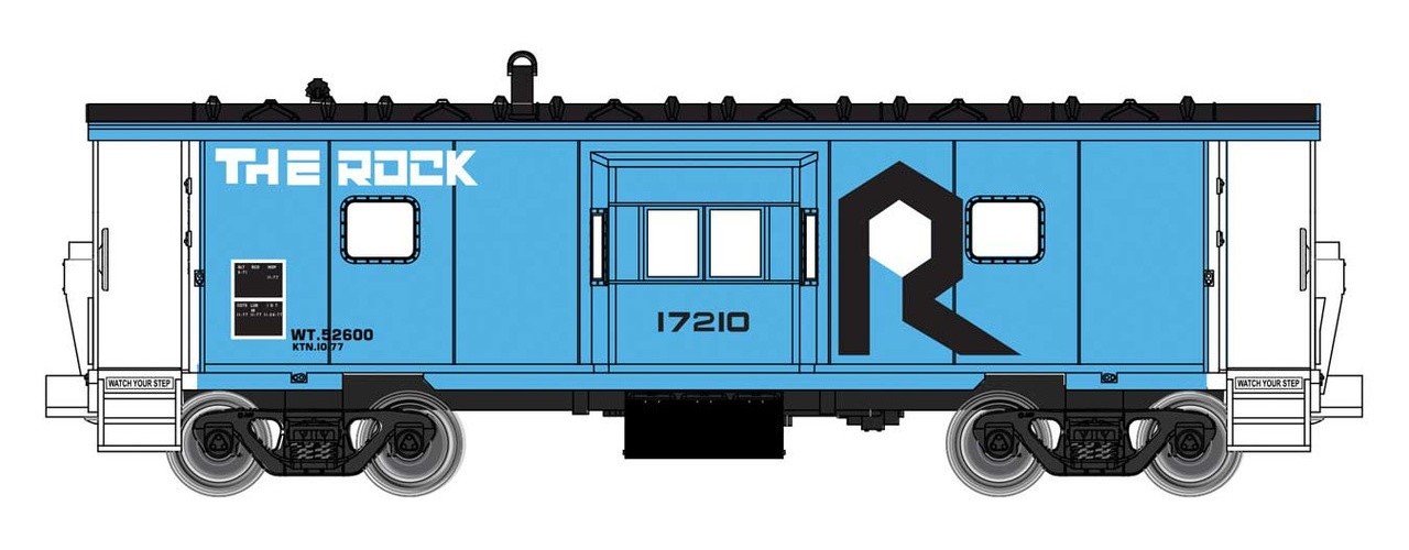 Walthers ~ HO Scale ~ International Bay Window Caboose ~ Rock Island #17081