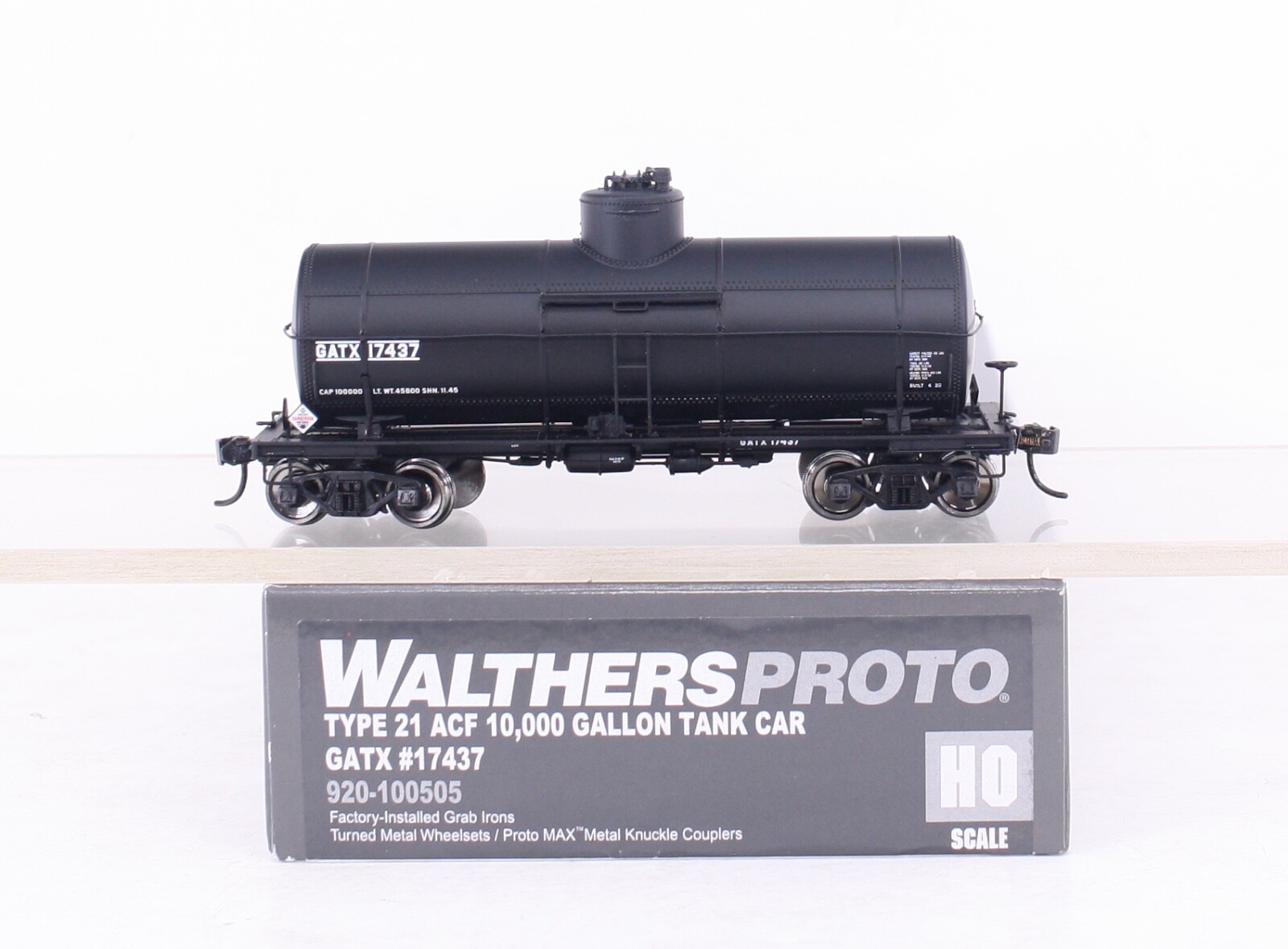 Walthers PROTO 920-100505 GATX Type 21 ACF 10k Gal Tank Car GATX 17437