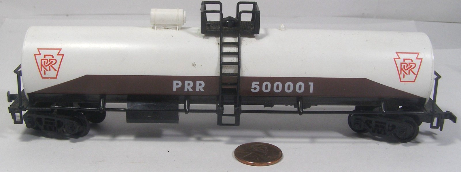 Unknown Brand Model RR HO Scale PRR Tank Car 500001 Slovenia TWX