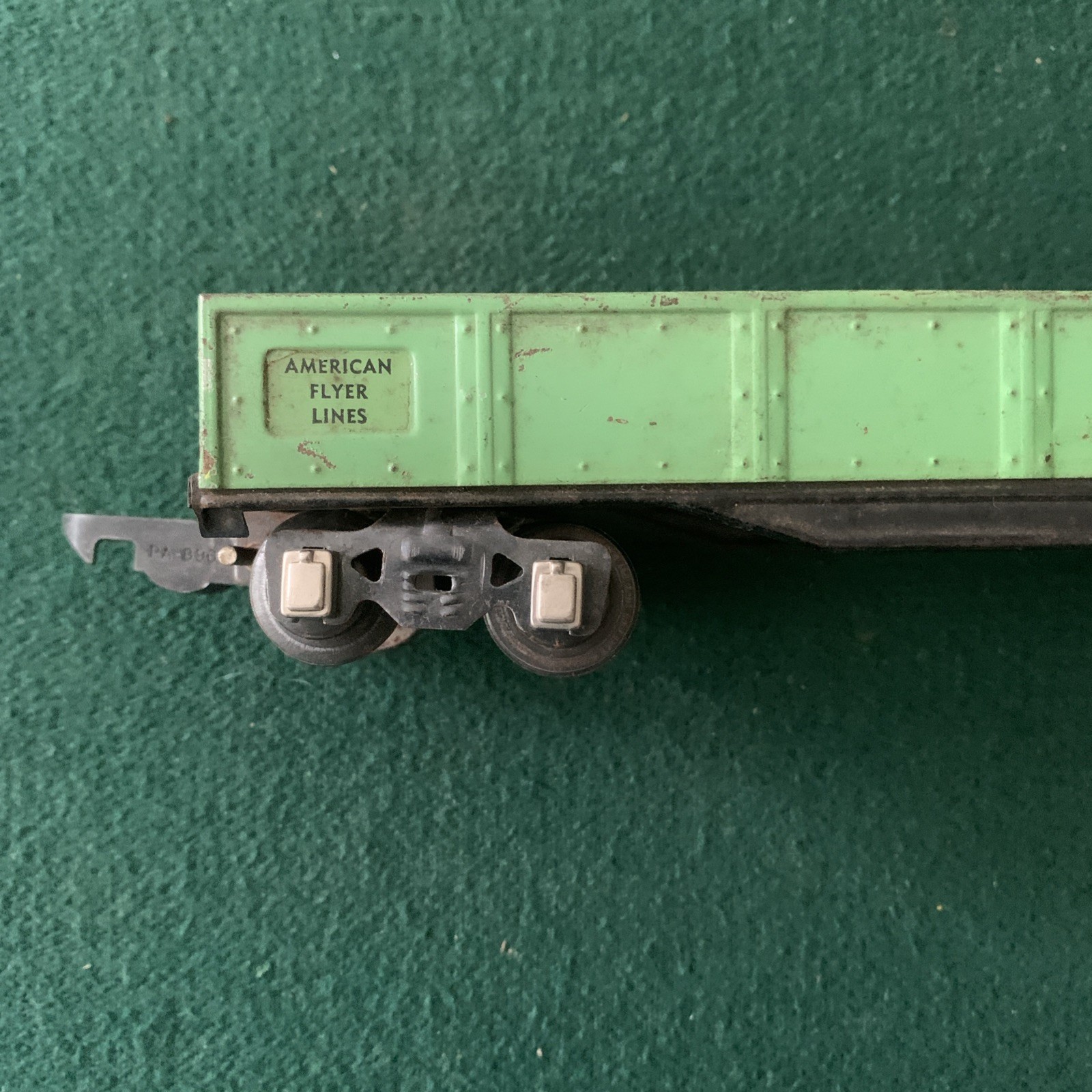 Vintage AMERICAN FLYER Lines Pre-War #476 Gondola, Green, O Gauge