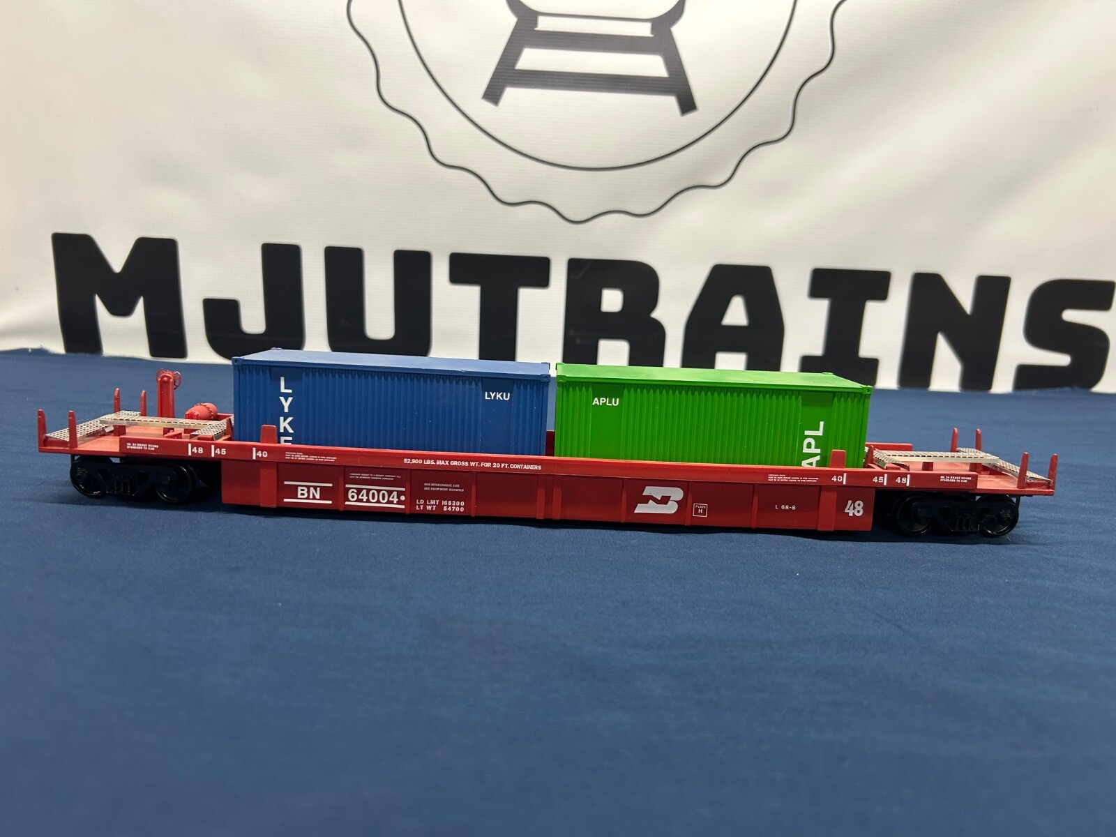 Right of Way Burlington Northern #64004 Husky Stack Car 2-Rail NO BOX