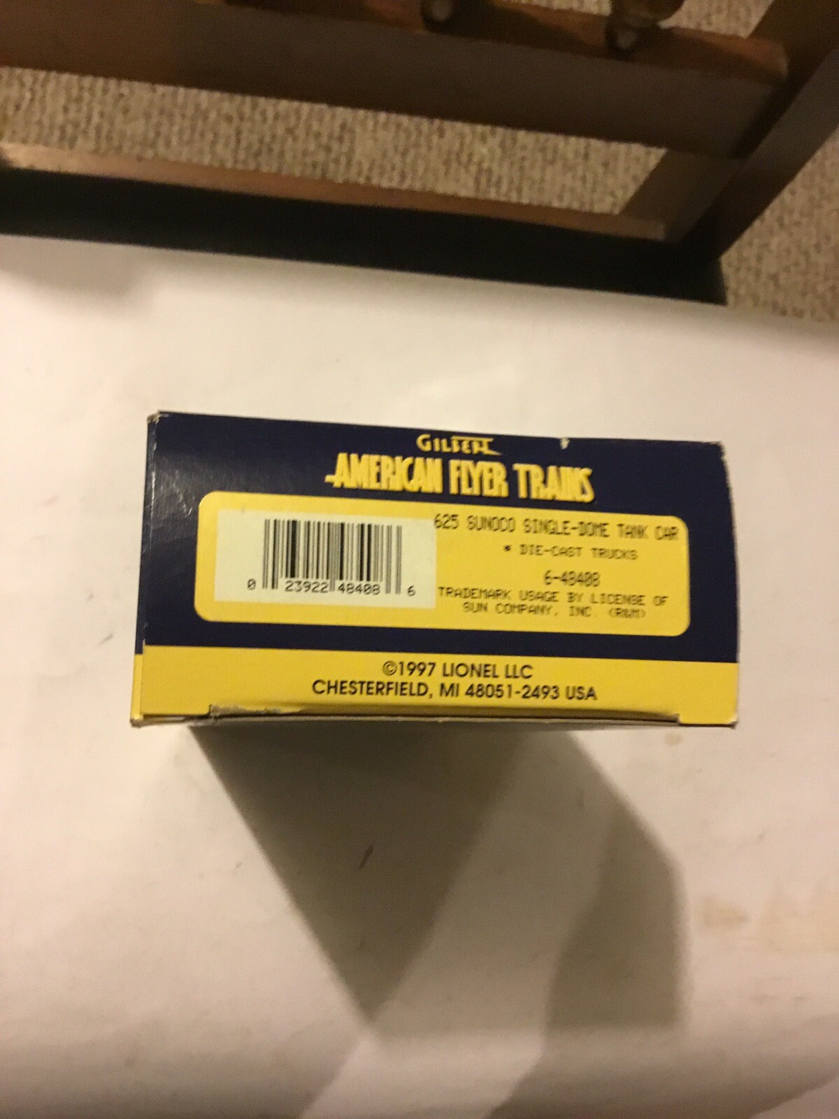 S-Gauge American Flyer 6-48408 Sunoco Oil & Gas Single Dome Tank Car – NIB