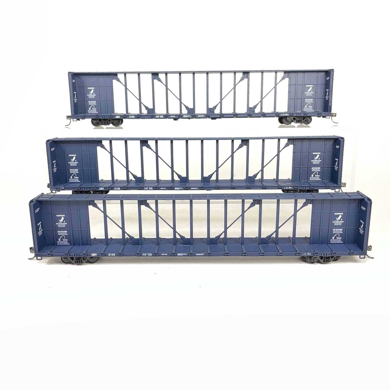 Walthers HO Plum Creek Standard CBRY 72’ Center Beam Flat Car 3 Pack