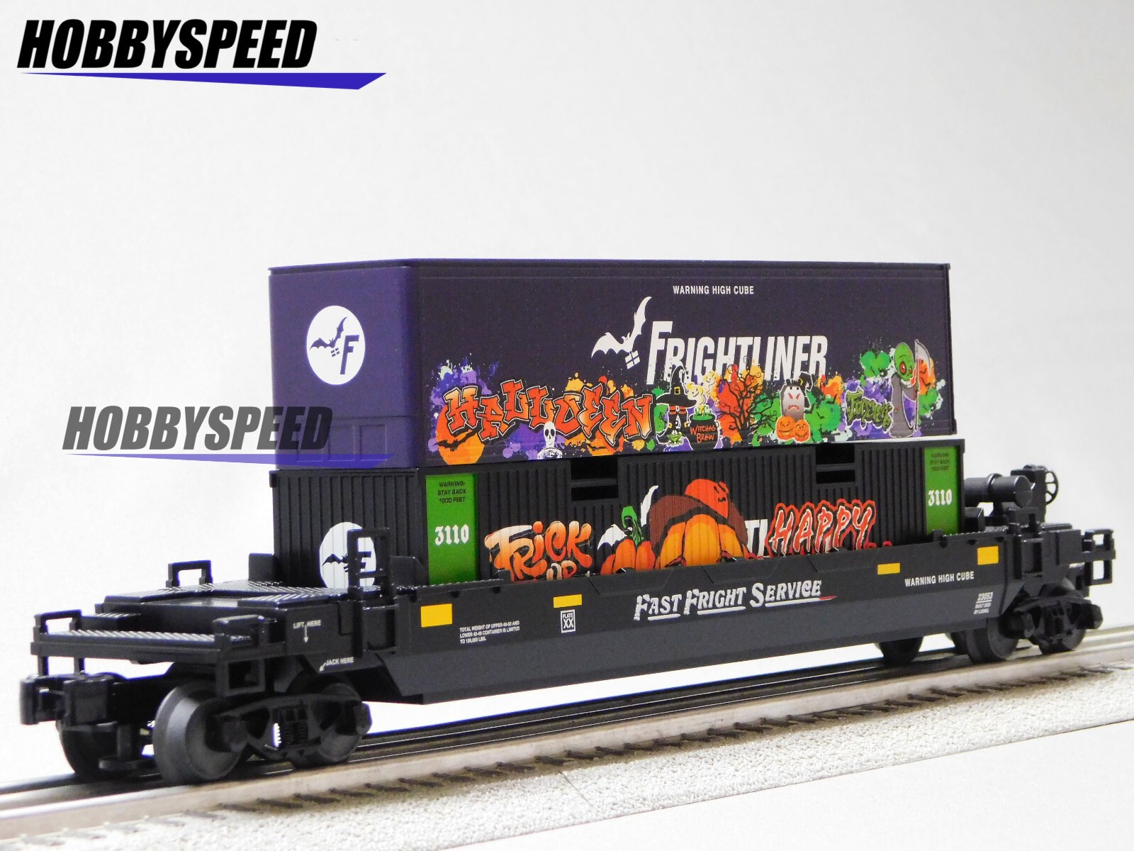 LIONEL FAST FRIGHT HALLOWEEN GRAFFITI MAXI-STACK O GAUGE 2323050-F NEW
