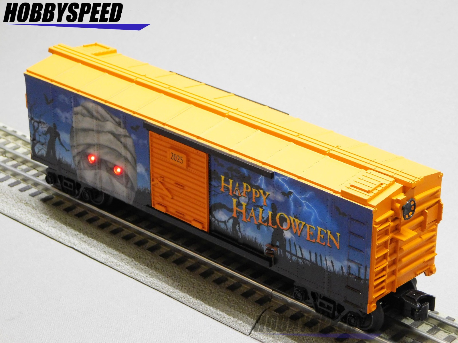 MTH RAILKING HALLOWEEN MUMMY 2025 BOXCAR GLOWING LEDs eyes O GAUGE 30-71231 NEW