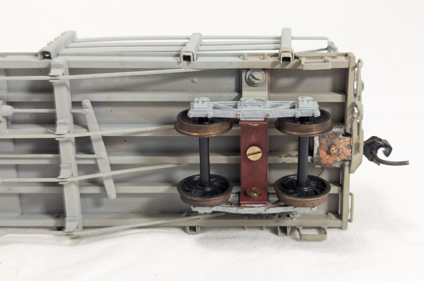 On3 1:48 Brass Westside Models – Wheel and Tie Car, MoW, painted, #06092