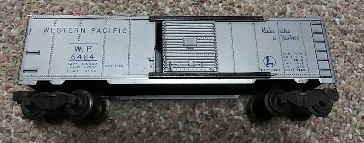 🔍 LIONEL #6464-1 WESTERN PACIFIC BOXCAR – 1953-54 – NO BOX