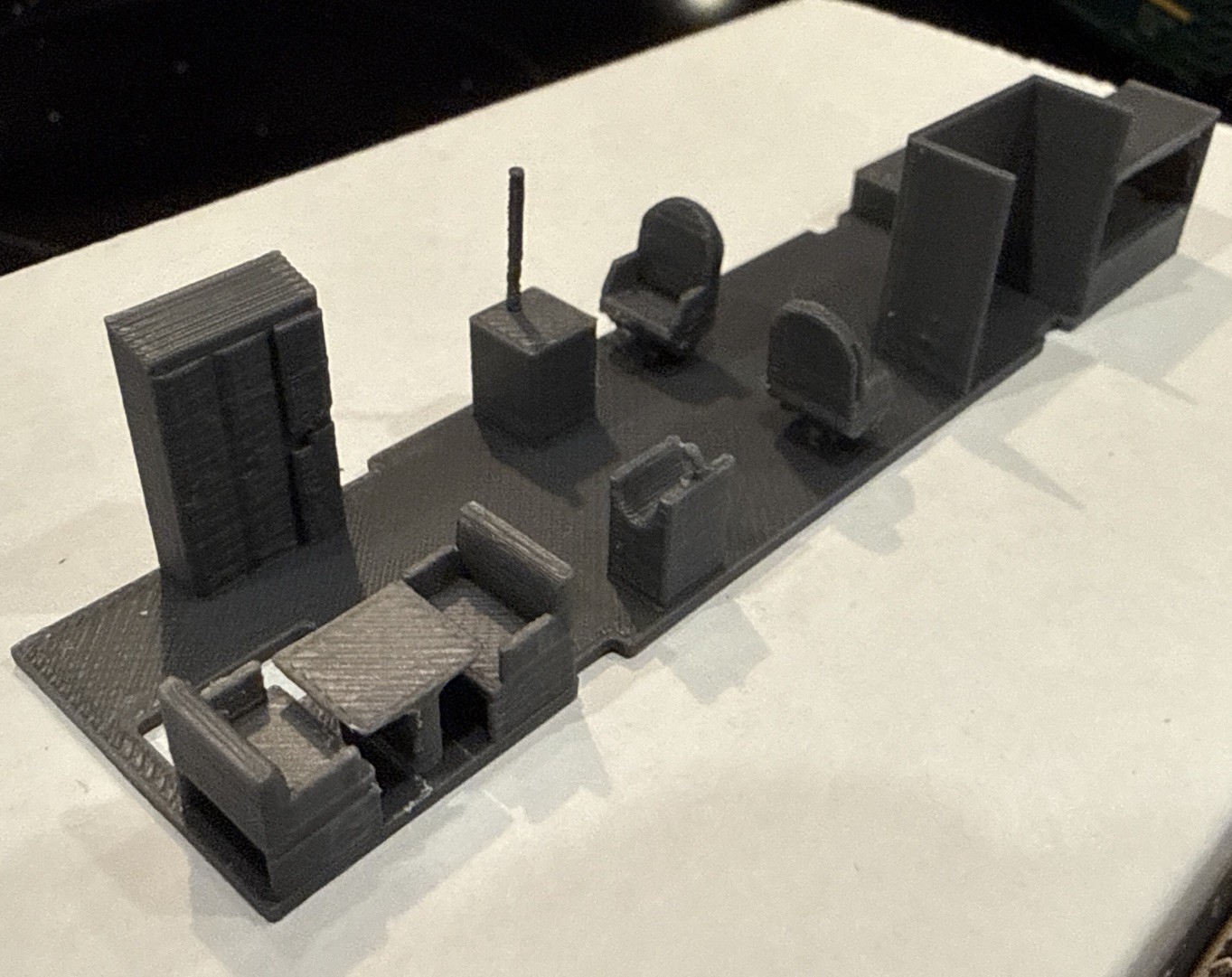 HO Scale Bay Window Caboose Interior Gray Fits Athearn Very Clean 3-D Print