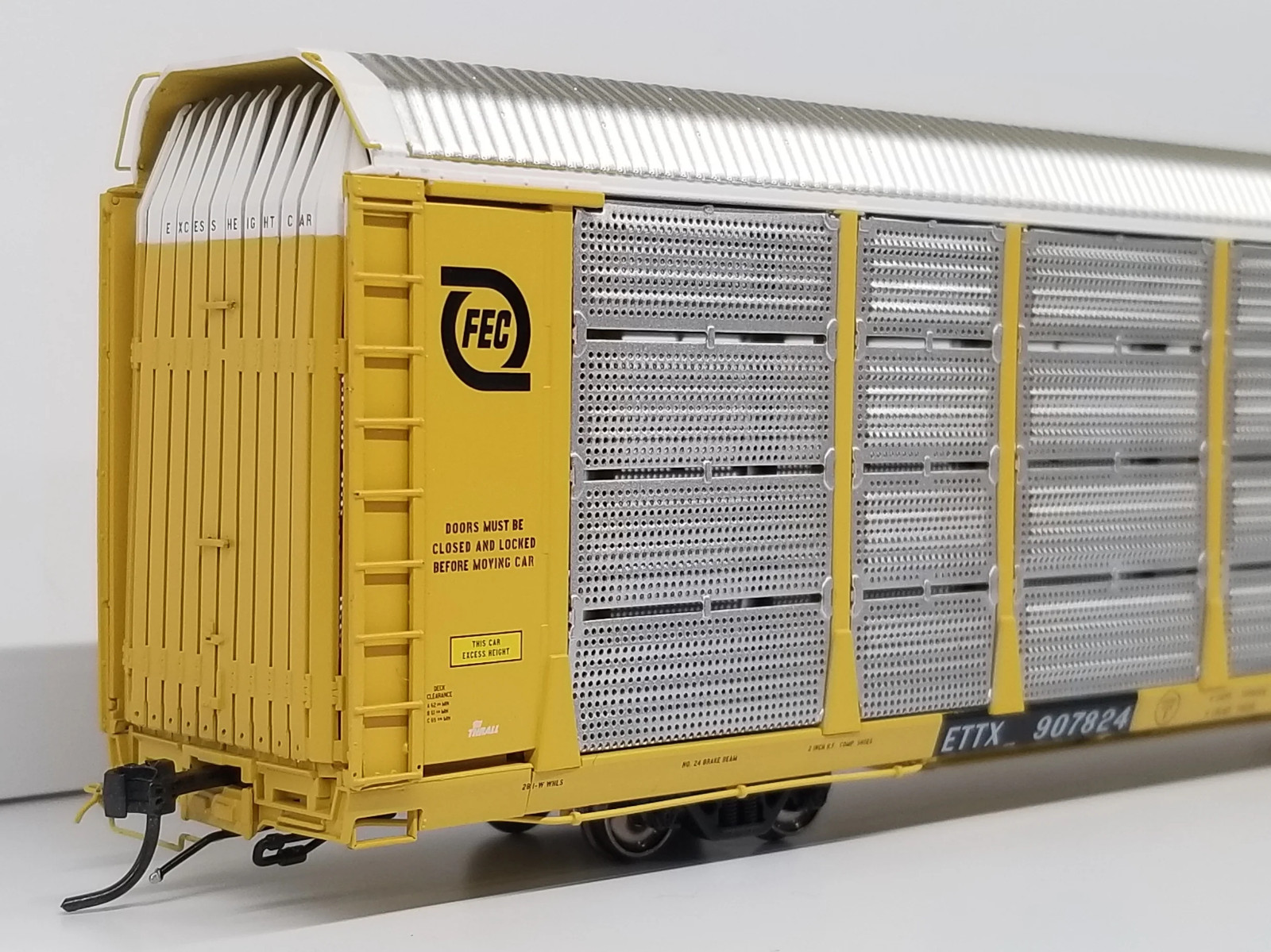 PRAIRIE SHADOWS HO Autorack Portec Rack, P/S Flat, Rave 1 Doors, FEC TT