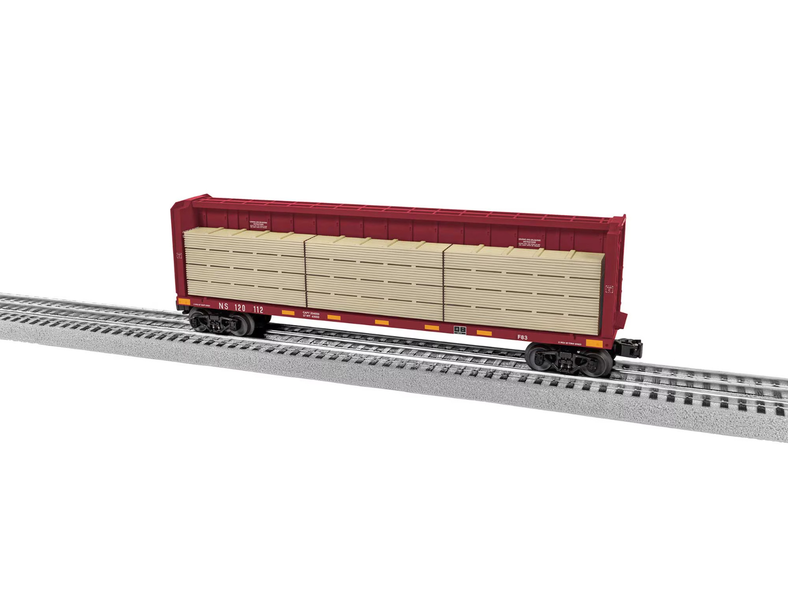 Lionel 2343081 Norfolk Southern Centerbeam Flatcar #120112
