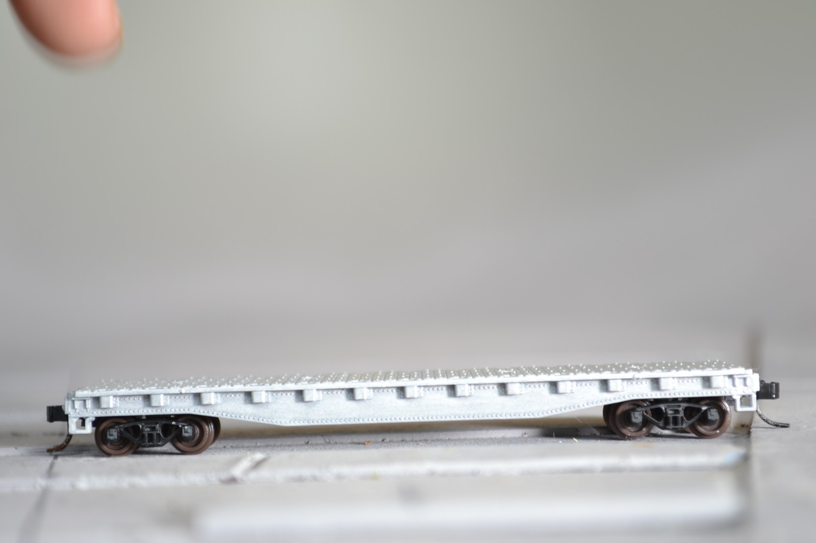 80303 N Scale ATLAS BOX CAR GN GREAT FLAT CAR UNDEC UNPAINTED