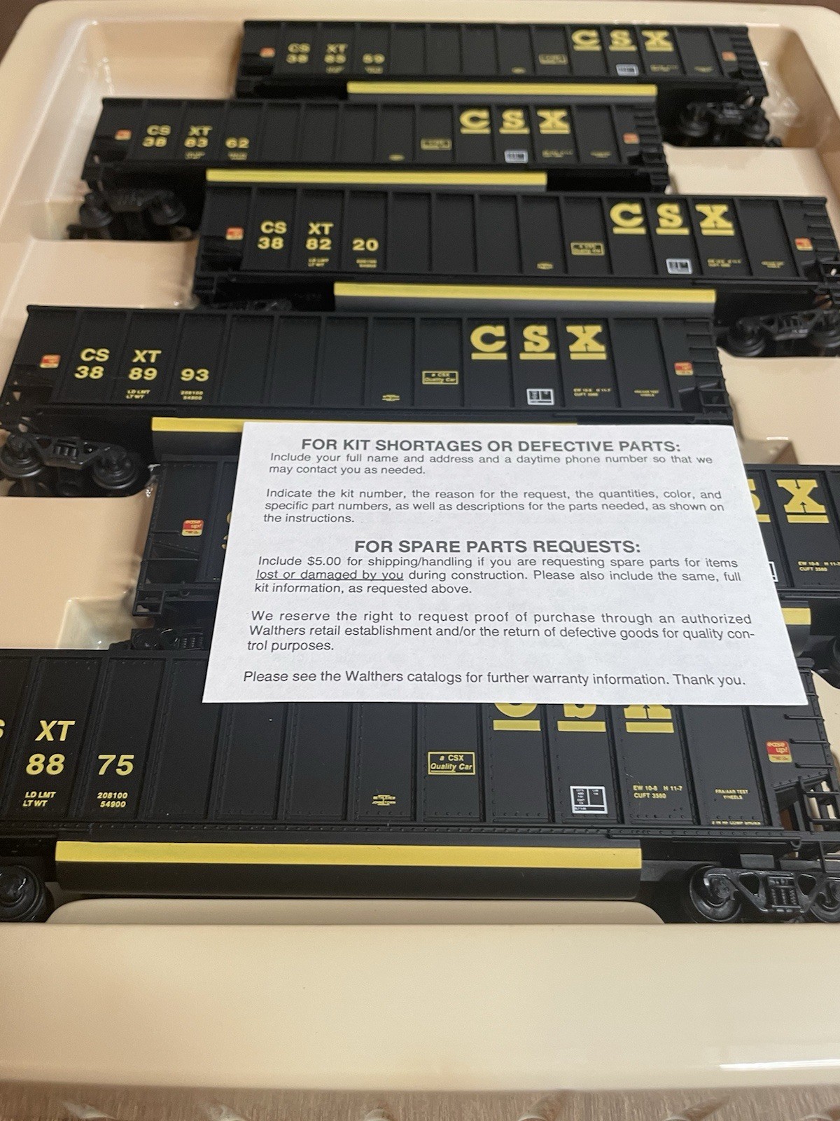 Walthers 932-5302 CSXT 6 Car Grain Hoppers PREOWNED