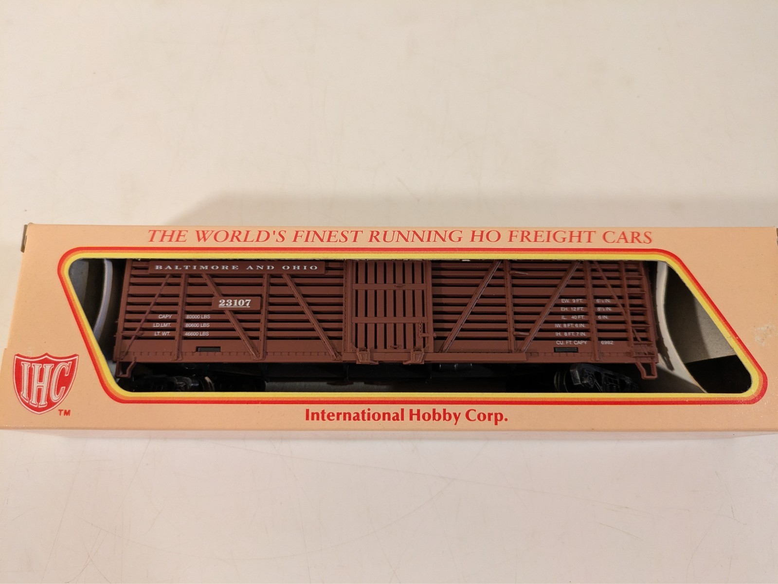 HO B&O Baltimore & Ohio Stock Car NIB NOS # 23107
