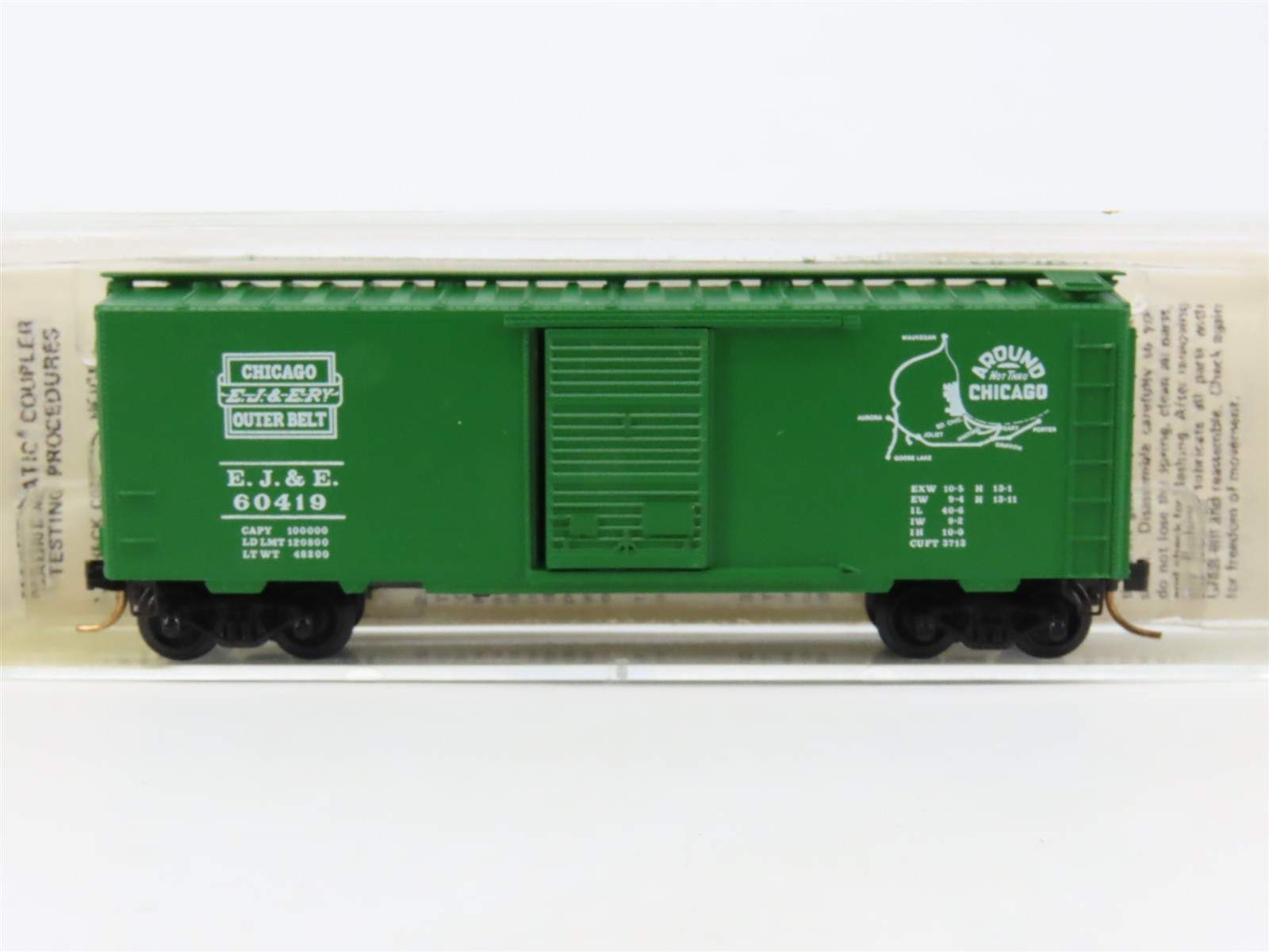 N Scale Kadee Micro-Trains MTL 20340 EJ&E Chicago Outer Belt 40′ Box Car #60419