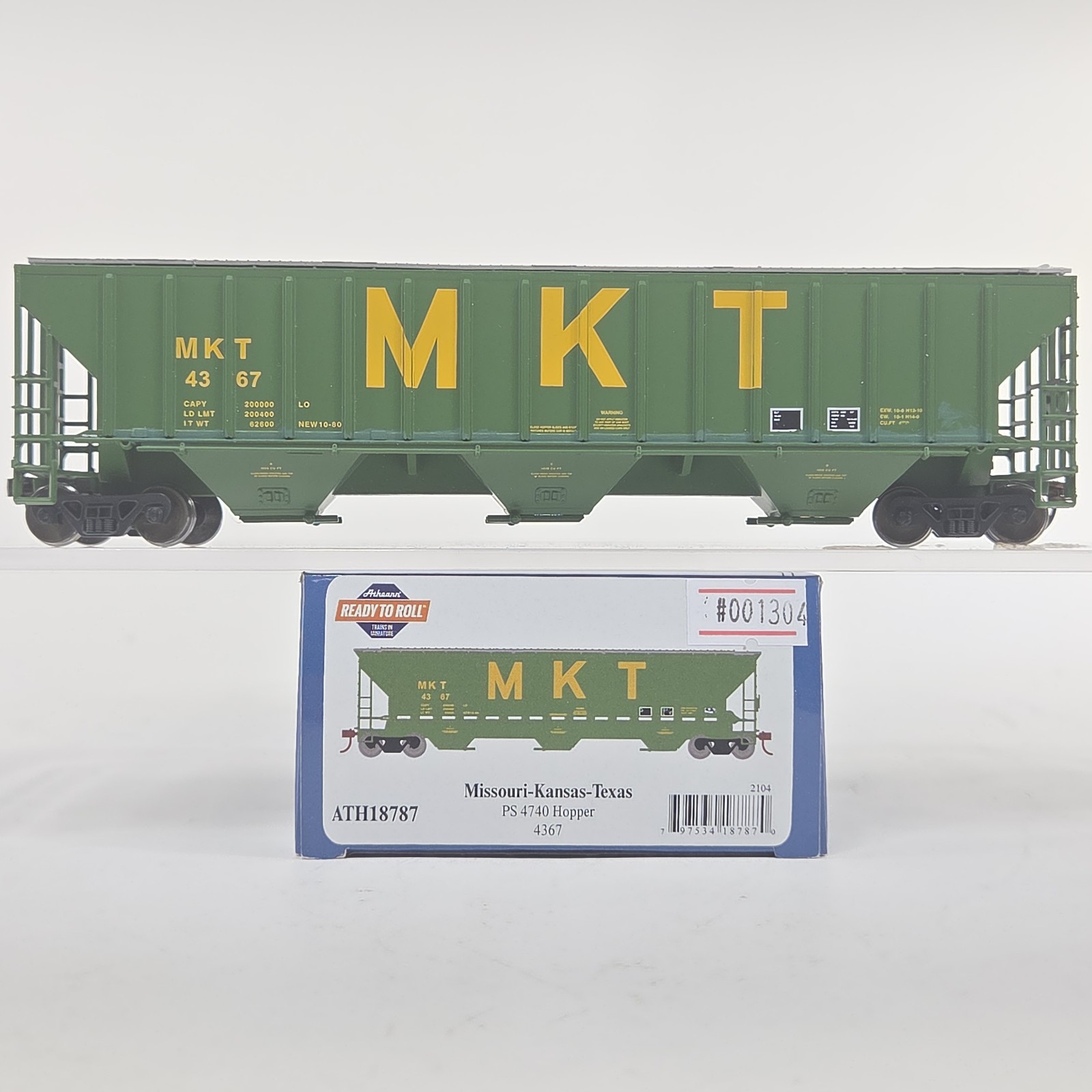 Athearn Ready to Roll RTR HO Scale MKT #4367 PS 4740 3-Bay Covered Hopper