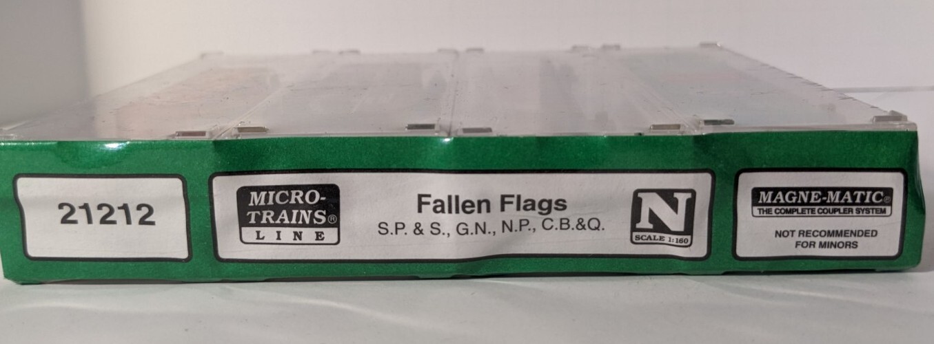 21212 MICRO- TRAINS LINE Fallen Flags S.P. & S., G.N., N.P., C.B.&Q.