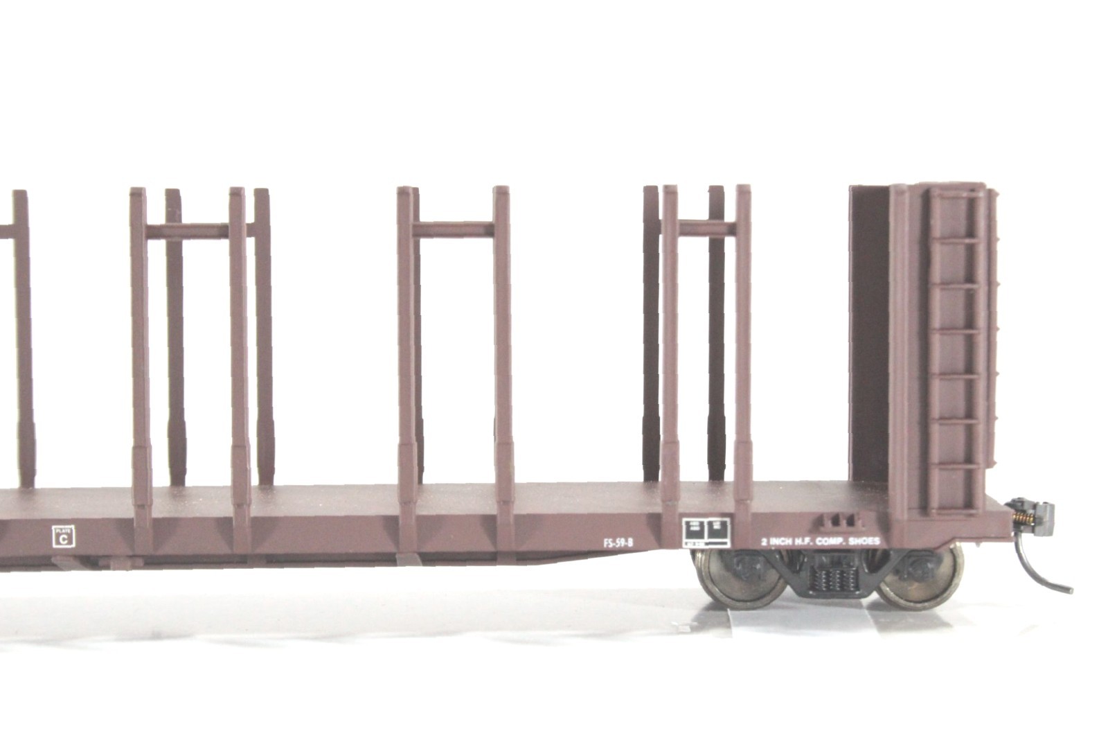 HO Walthers Southern Railway 60ft Pulpwood Rack #115560 Mtl Whls Kd Minus 2 Step