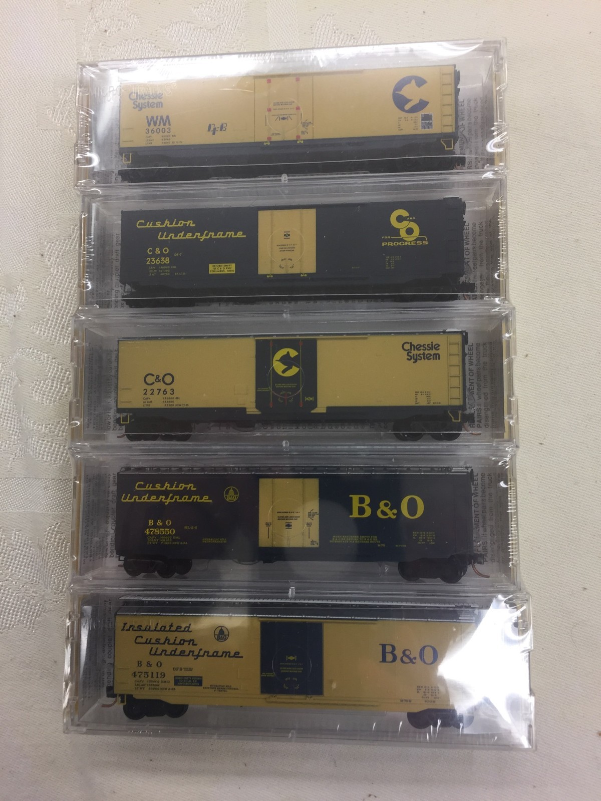 MTL/N-Scale Collector Chessie System Eastern Rd Box Car 5-Pack *MINT* OOP