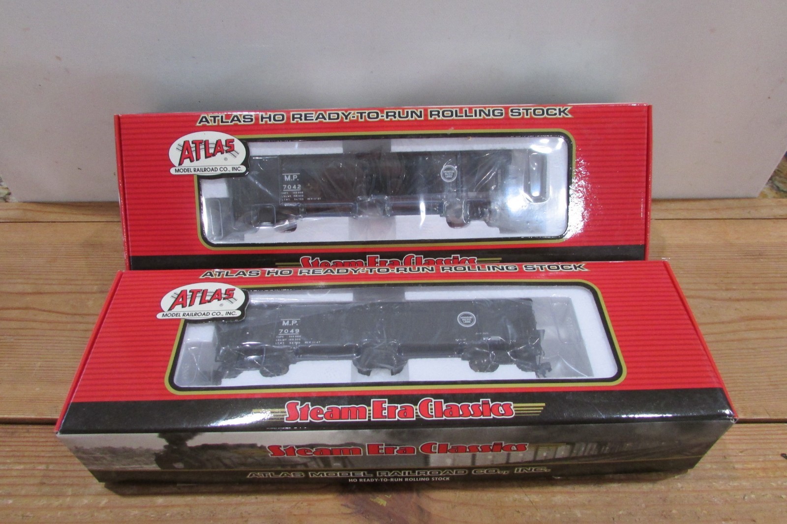 HO Scale Atlas (2) Hart Ballast Cars Missouri Pacific(MP) Lot#5557