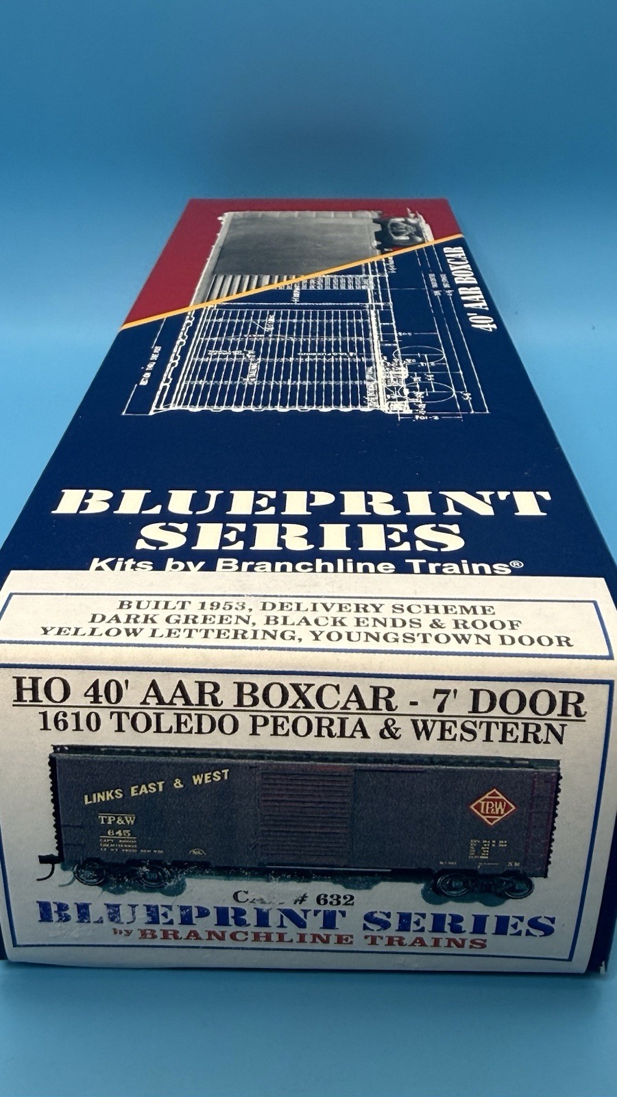 HO Branchline Blueprint TP&W 40’ AAR 7’ Door Boxcar Kit 632 Unbuilt