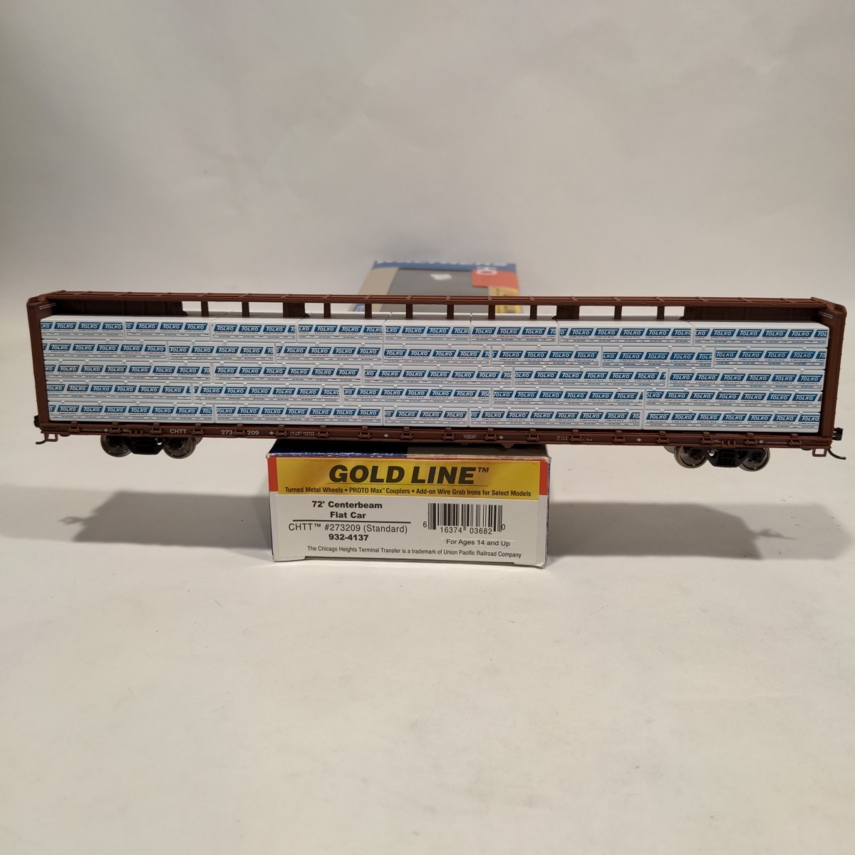 Walthers 932-4137 HO CHTT 72′ Centerbeam Flat Car #273209 LN w/ Load