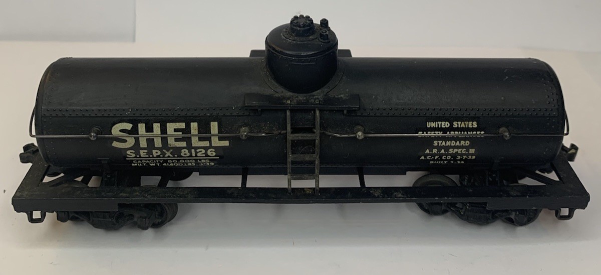 Lionel Prewar 0015 3 Rail Super Detail Black Shell Tanker 1938-1942 SEPX 8126