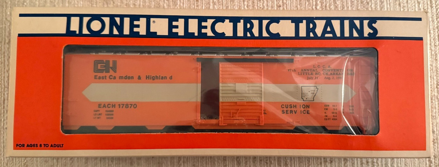 Lionel 1987 LCCA Convention Car 6-17870 NIB