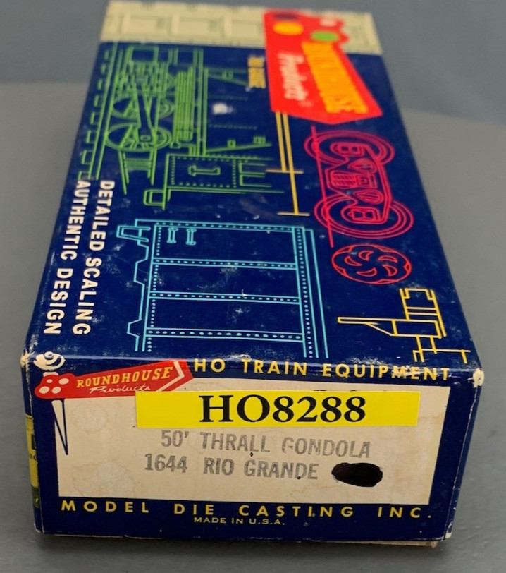 HO Roundhouse Kit 50’ Thrall Coal Liner Gondola Rio Grande #56999 NIB! HO8288