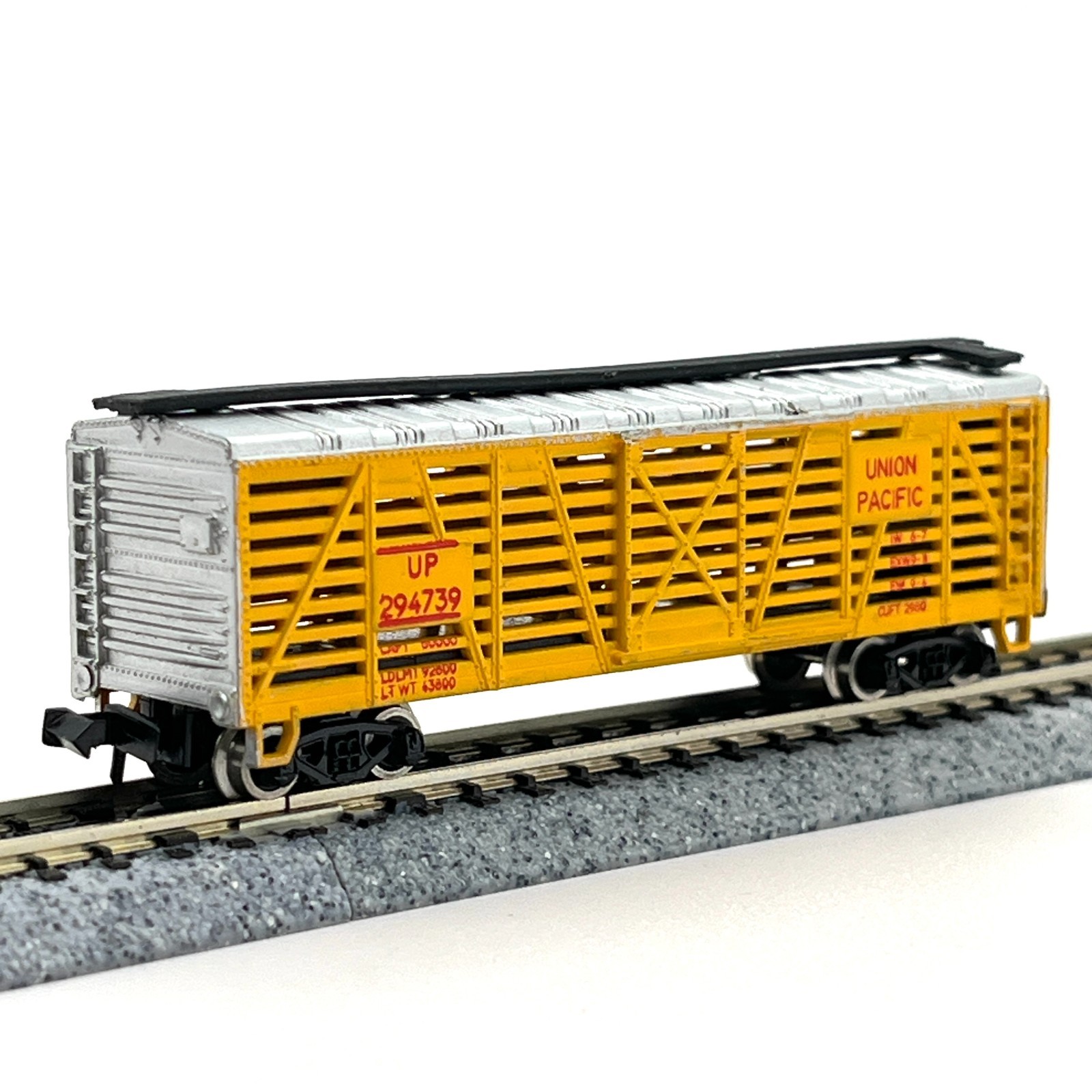 Model Power N Scale 3442 Union Pacific Despatch Stock Cattle Car UP 294739